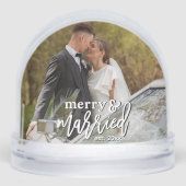 Merry and Married Custom Wedding Photo Christmas  (Avant)