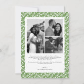 Merry and Married Newlywed Script Christmas Feestdagenkaart (Achterkant)