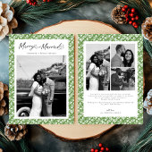 Merry and Married Newlywed Script Christmas Feestdagenkaart