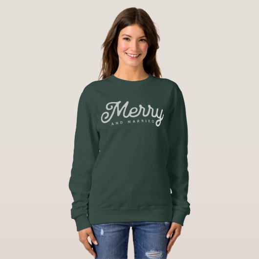Merry and Married Script Custom Trui (Voorkant volledig)