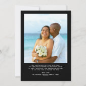 Merry and Married Script Foto Passen getrouwd Feestdagenkaart (Achterkant)