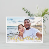 Merry Beachy Noël fun photo de vacances (Debout devant)