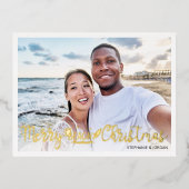 Merry Beachy Noël fun photo de vacances (Recto)