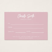 Merry & Beauely Blush Pink Cadeaubon Visitekaartje (Achterkant)