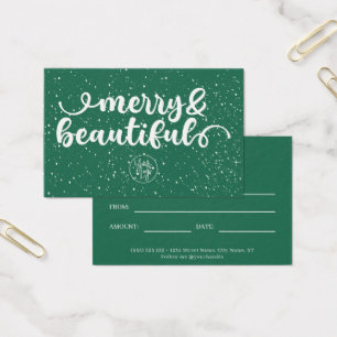Merry & Beautiful Business Cadeau Certificat