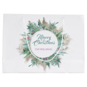 Merry Belly Christmas Feestdagen Branch White Mint Groot Cadeauzakje (Achterkant)