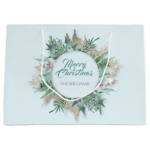 Merry Belly Feestdagen Branch Blue Ivory Groot Cadeauzakje