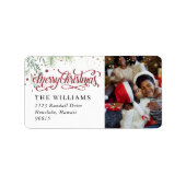 Merry Berry | Adres kerstfoto Etiket (Voorkant)