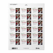 Merry Berry | Adres kerstfoto Etiket (Full Sheet)