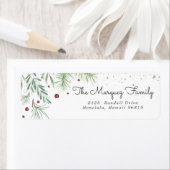 Merry Berry | Étiquettes d'adresse de retour de No (En situation)