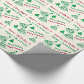 Merry Birthday en Happy Kerstmis - Xmas Bday v2 Cadeaupapier (Hoek)