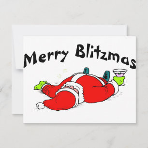 Merry Blitzmas Santa Feestdagenkaart