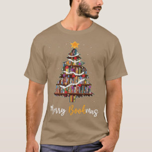 Merry Bookmas Book Kerstmis Librarian Funny T-shirt