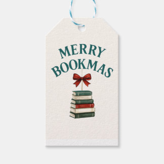 Merry Bookmas Christmas Vintage  Cadeaulabel
