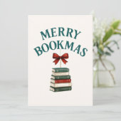 Merry Bookmas  Feestdagenkaart (Staand voorkant)