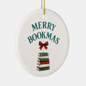 Merry Bookmas  Keramisch Ornament (Rechts)