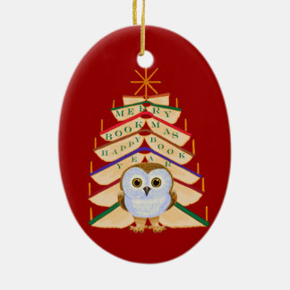 Merry Bookmas Keramisch Ornament