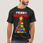 Merry Brickmas Block Building Builder Brick Master T-shirt (Voorkant)
