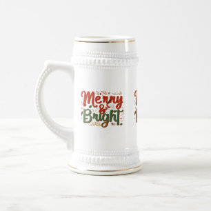 Merry & Bright 22 oz Stein Bierpul
