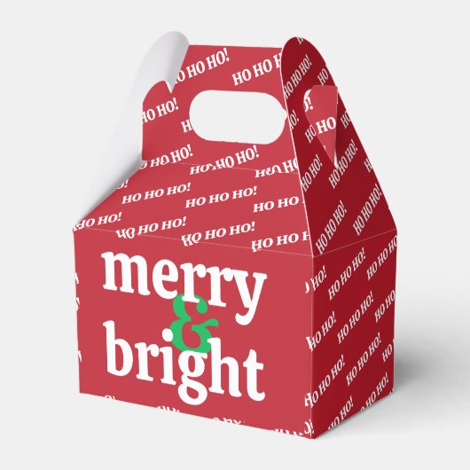 "Merry & Bright" Aangepaste tekst Bedankdoosjes (Achterkant)