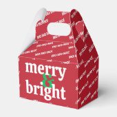 "Merry & Bright" Aangepaste tekst Bedankdoosjes (Voorkant Zijde)