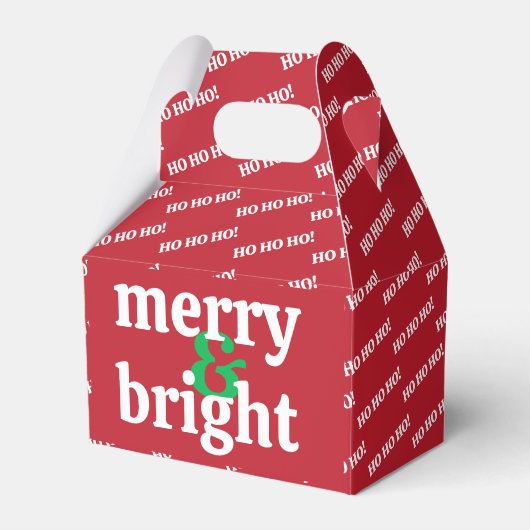 "Merry & Bright" Aangepaste tekst Bedankdoosjes (Voorkant Zijde)