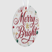 Merry & Bright Acrylcircle-ornament Ornament (voorkant)