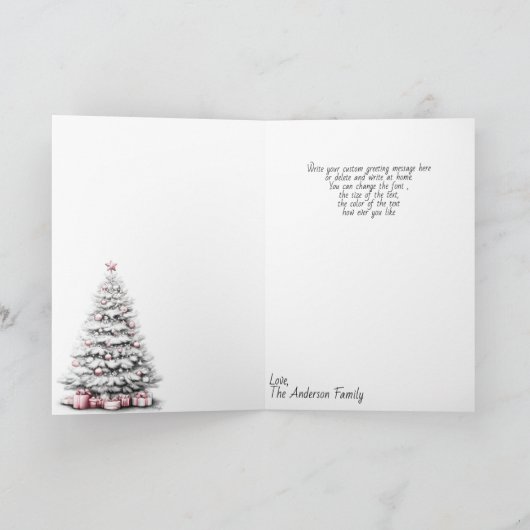 Merry & Bright - Baby Goat Christmas Feestdagen Kaart (Binnen)