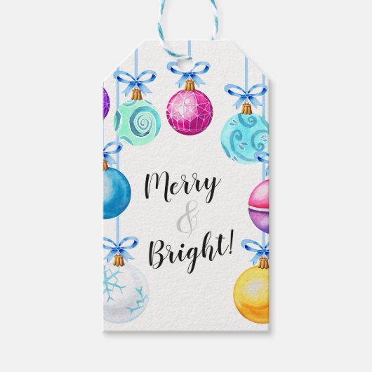 Merry & Bright Cadeaulabel (Voorkant)