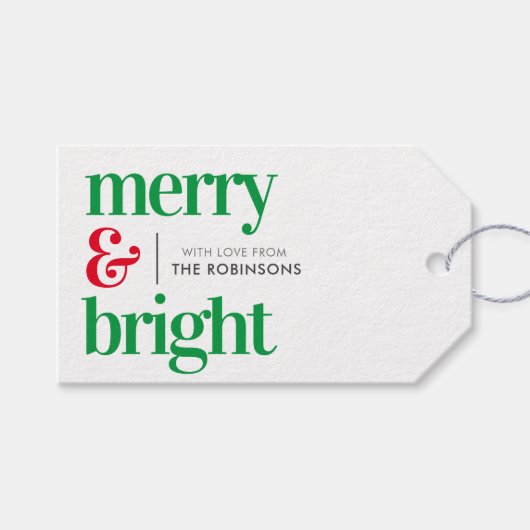 Merry & Bright CadeauLabels (Voorkant (Horizontaal))