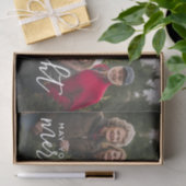 Merry & Bright Calligrafie - Volledige horizontale Tissuepapier (Geschenk)