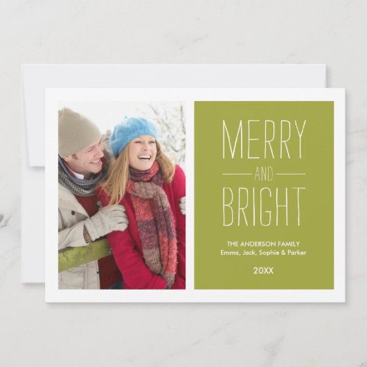 MERRY & BRIGHT | CARTE PHOTO VACANCES (Devant)