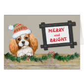Merry Bright Cavalier King Charles Spaniel Holiday (Voorkant Horizontaal)