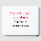 Merry Bright Christmas ajouter nom de famille bien (Verso)