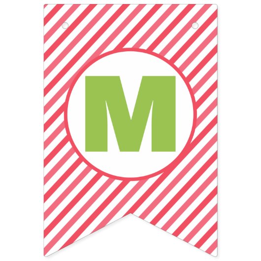 Merry + Bright Christmas Bunting Banner (Tweede vlag)