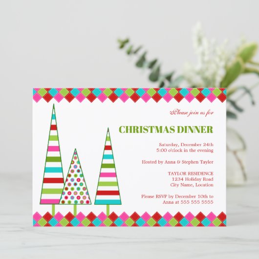 Merry & Bright Christmas Holiday Invitation (Debout devant)
