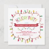 Merry & Bright Christmas Lights Invitation de vaca (Devant)