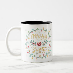Merry & Bright Christmas Lights Krans Vakantie Mok