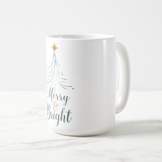 Merry & Bright Christmas Mug (Devant droit)