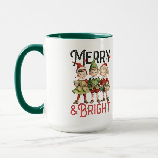 Merry Bright Christmas Mug (Gauche)