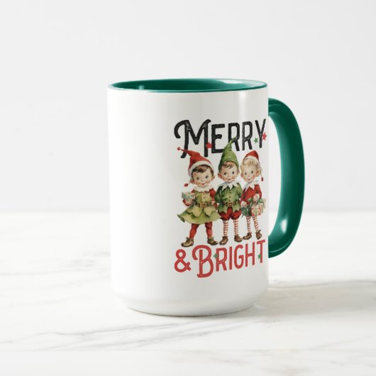 Merry Bright Christmas Mug (Devant droit)