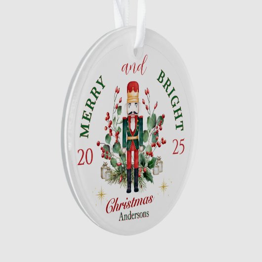 Merry & Bright Christmas Nutcracker Solder Ornament (voorkant)