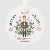 Merry & Bright Christmas Nutcracker Solder  Ornament (voorkant)