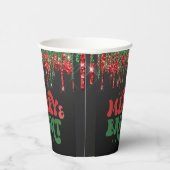 MERRY & BRIGHT CHRISTMAS SCRIPT CUSTOM MONOGRAM PAPIEREN BEKERS (Rechts)