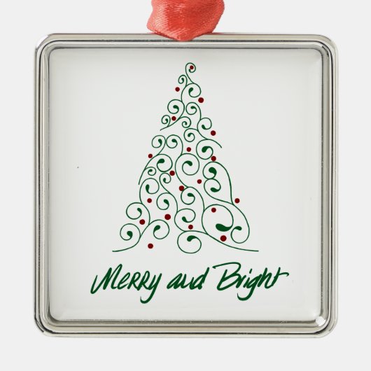Merry & Bright Christmas Tree Ornament (Voorkant)