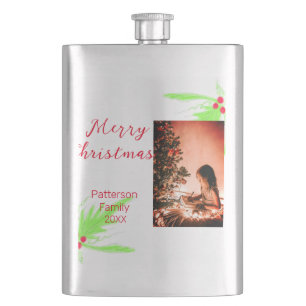 Merry Bright Christmas voeg familienaam welkomstvr Flacon