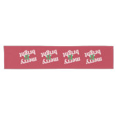 "Merry & Bright" Crimson Red Table Runner Korte Tafelloper (Horizontaal)