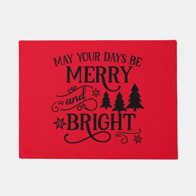 Merry & Bright Deurmat (Voorkant)