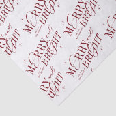 Merry & Bright Elegant Aangepaste Naam Kerstmis Tissuepapier (Detail)