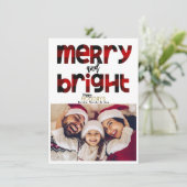 MERRY & Bright Family Christmas Carte photo (Debout devant)